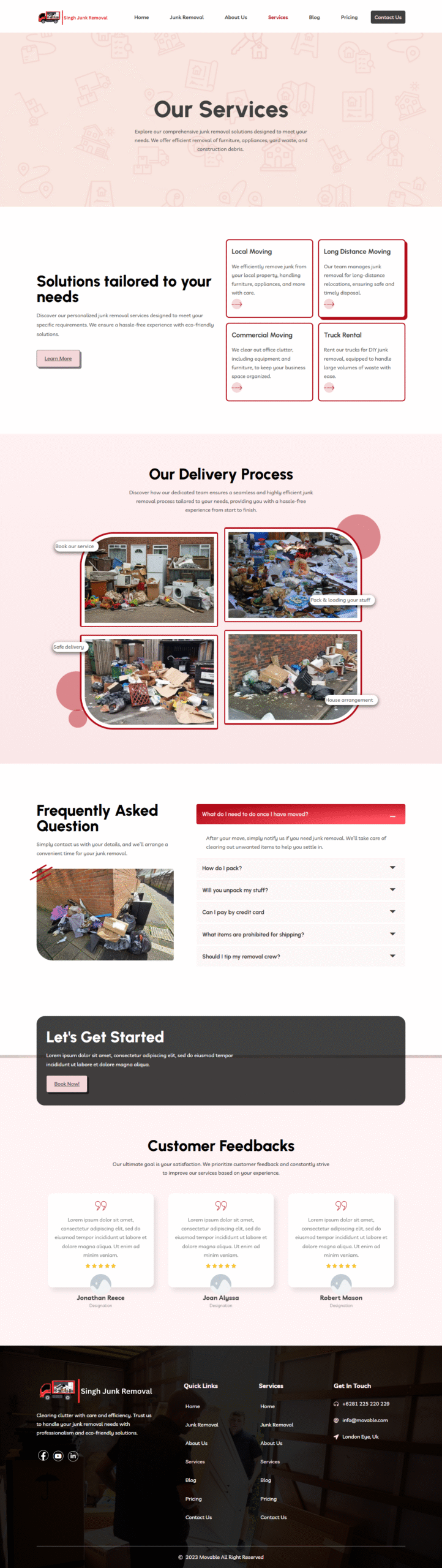 Junk Removal website screenshot 4